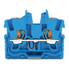 Wago Contact - Mini-Borne de passage pour 2 conduct avec poussoir 1mm², bleu