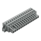 Wago Contact - Connecteur femelle droit, brides de fixation pour racks et connexions traversant