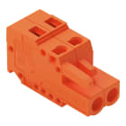 Wago Contact - Connecteur femelle 2 pôles / Pas 5,08 mm / Plaque d'extrémité / Orange