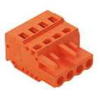 Wago Contact - Connecteur femelle droit / Pas 5,08 mm / 4 pôles / Orange