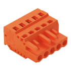Wago Contact - Connecteur femelle droit / Pas 5,08 mm / 5 pôles / Orange