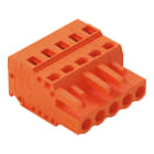 Wago Contact - Connecteur femelle 5 pôles / Pas 5,08 mm / Plaque d'extrémité / Orange