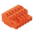 Wago Contact - Connecteur femelle 6 pôles / Pas 5,08 mm / Plaque d'extrémité / Orange