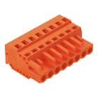 Wago Contact - Connecteur femelle 8 pôles / Pas 5,08 mm / Plaque d'extrémité / Orange