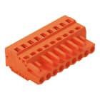 Wago Contact - Connecteur femelle droit / Pas 5,08 mm / 9 pôles / Orange