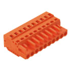 Wago Contact - Connecteur femelle 10 pôles / Pas 5,08 mm / Plaque d'extrémité / Orange