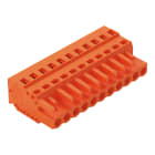 Wago Contact - Connecteur femelle evec plaque d'extremite et connexion cage clamp