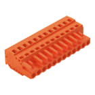 Wago Contact - Connecteur femelle droit / Pas 5,08 mm / 12 pôles / Orange