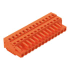 Wago Contact - Connecteur femelle droit / Pas 5,08 mm / 14 pôles / Orange