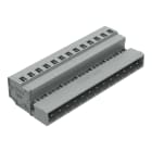 Wago Contact - Connecteur mâle,avec pieds de fixation à encliqueter/ Gris / Pas 5 mm,13 pôles