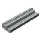 Wago Contact - Connecteur mâle,avec pieds de fixation à encliqueter/ Gris / Pas 5 mm,19 pôles