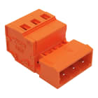 Wago Contact - Connecteur mâle Cage Clamp 3 pôles / Pas 5,08 mm / Orange
