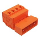 Wago Contact - Connecteur mâle Cage Clamp 4 pôles / Pas 5,08 mm / Orange