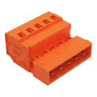 Wago Contact - Connecteur mâle Cage Clamp 5 pôles / Pas 5,08 mm / Orange