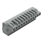 Wago Contact - Connecteur femelle coudé 12 pôles / Pas 5 mm / Gris / Sortie coté ondulé