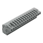 Wago Contact - Connecteur femelle coudé 16 pôles / Pas 5 mm / Gris / Sortie coté ondulé