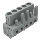 Wago Contact - Connecteur femelle droit CI 5 broches à souder / Gris / tige de codage
