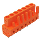 Wago Contact - Connecteur femelle droit CI 7 broches à souder / Orange / tige de codage