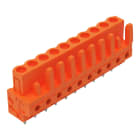 Wago Contact - Connecteur femelle droit CI 10 broches à souder / Orange / tige de codage