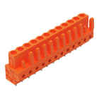 Wago Contact - Connecteur femelle droit CI 12 broches à souder / Orange / tige de codage