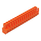 Wago Contact - Connecteur femelle droit CI 16 broches à souder / Orange / tige de codage