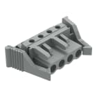 Wago Contact - Connecteur femelle gris coudée 5MM 4 Pavec cliquets de verrouillage