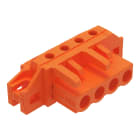 Wago Contact - Connecteur femelle THT 0.6 x 1.0 mm solder pin Coudé, orange