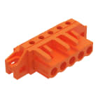 Wago Contact - Connecteur femelle THT 0.6 x 1.0 mm solder pin Coudé, orange