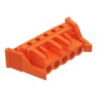Wago Contact - Connecteur femelle THT 0.6 x 1.0 mm solder pin Coudé, orange