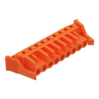 Wago Contact - Connecteur femelle THT 0.6 x 1.0 mm solder pin Coudé, orange