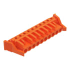 Wago Contact - Connecteur femelle THT 0.6 x 1.0 mm solder pin Coudé, orange