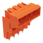 Wago Contact - Connecteur mâle à plusieurs étages THT 1.0 x 1.0 mm solder pin Coudé, orange