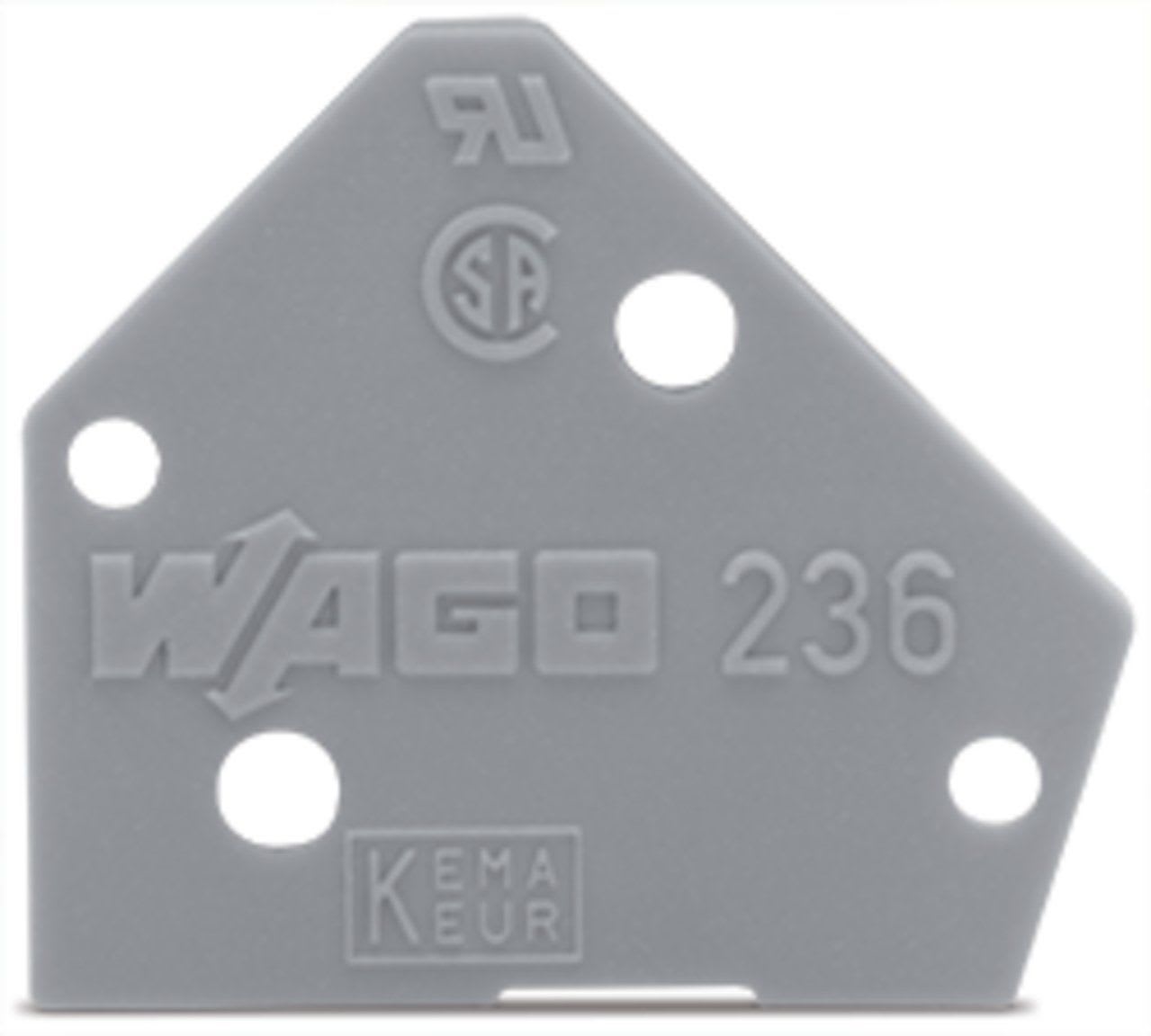 Wago Contact - Plaque d'extrémité / Bleu