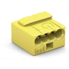Wago Contact - Borne micro pour boîte de dérivation 4C / Jaune