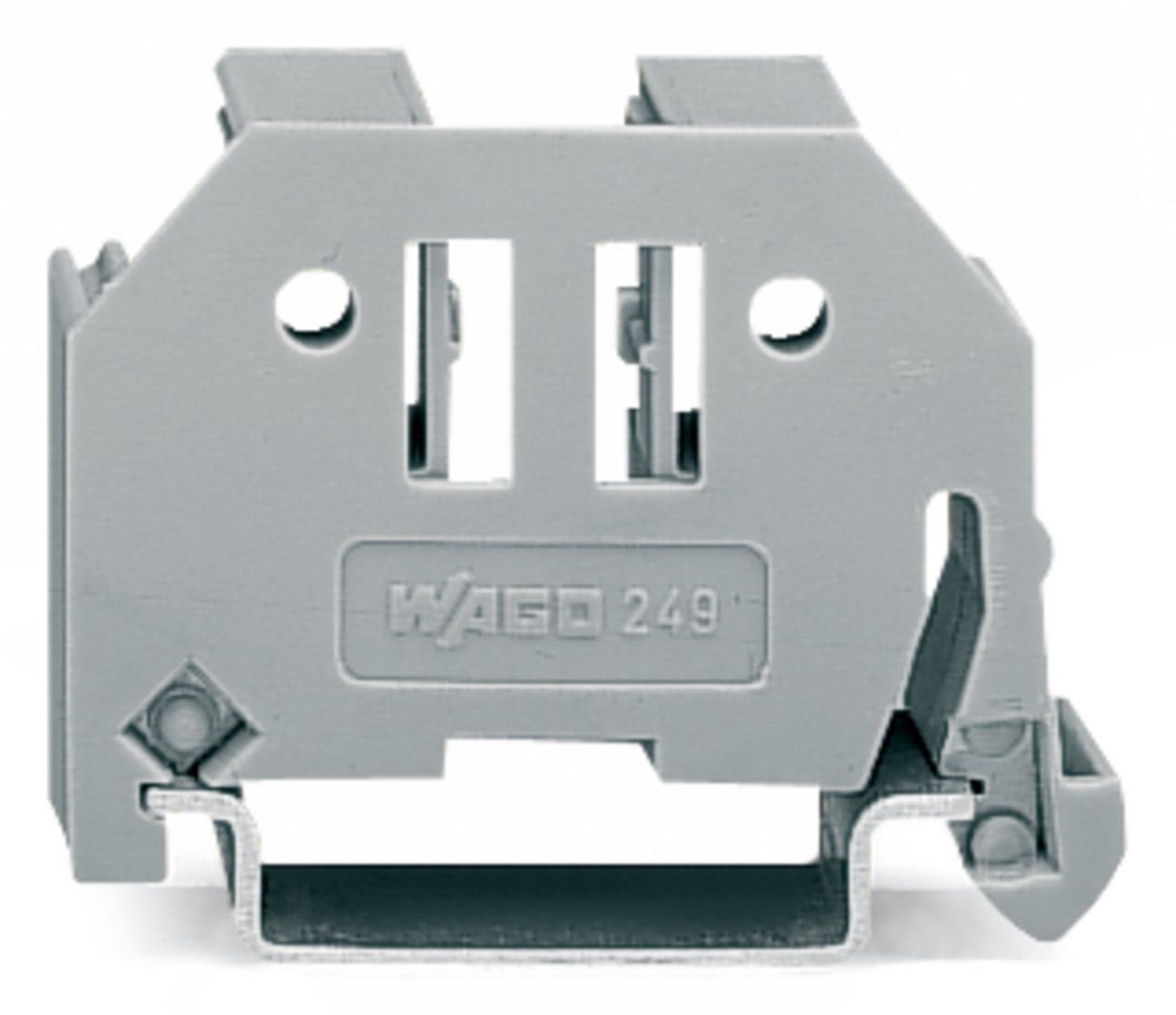 Wago Contact - Butée d'arrêt encliquetable pour rail TS 35, sans vis, largeur 10 mm