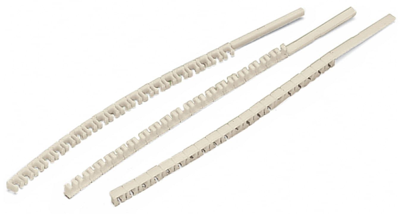 Wago Contact - Baguette blanche de 20 repères marquée 'U'