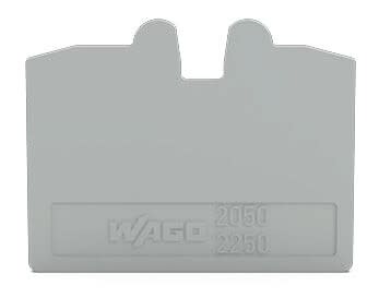 Wago Contact - Plaque d'extrémité et intermédiaire épaisseur 1,1 mm, gris