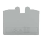 Wago Contact - Plaque d'extrémité et intermédiaire épaisseur 1,1 mm, gris