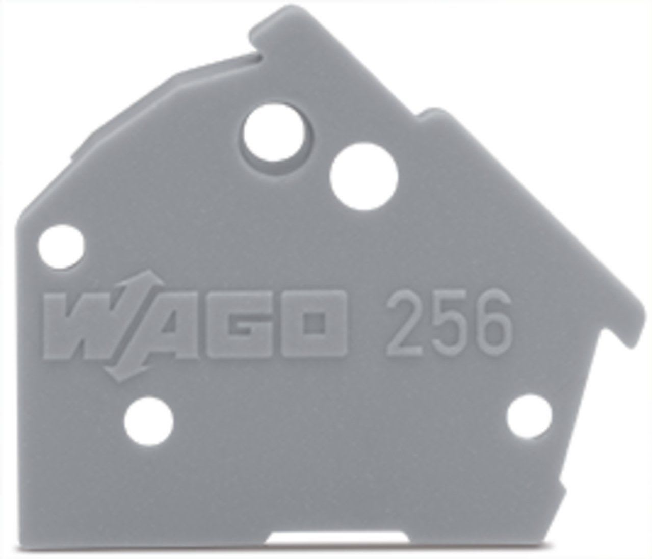 Wago Contact - Plaque d'extémité encliquetable / Gris