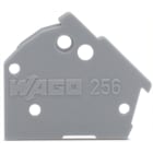 Wago Contact - Plaque d'extémité encliquetable / Gris