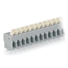 Wago Contact - Barrette à bornes CI 8 pôles / 2, 5 mm² / Pas 5-5,08 mm / Poussoir droit / Gris