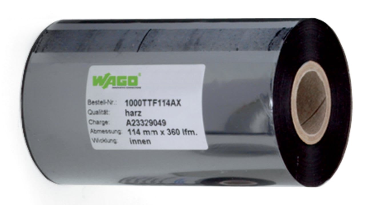 Wago Contact - Ruban transfert thermique noir 100mm X 300M (Epi)