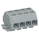 Wago Contact - Barrette à bornes 4C 4 pôles / 1,5 mm² / Gris / Bride de fixation