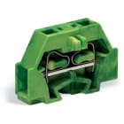 Wago Contact - Borne modulaire 2C / 1,5 mm² / Vert-Jaune / Bride de fixation