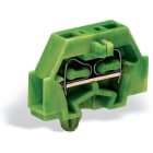 Wago Contact - Borne modulaire 2C / 1,5 mm² / Vert-Jaune / Pied de fixation