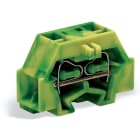Wago Contact - Borne modulaire 4C / 1,5 mm² / Vert-Jaune / Bride de fixation