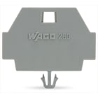 Wago Contact - Plaque d'extrémité / Pied de fixation / Gris