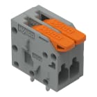 Wago Contact - Borne pour circuits imprimés Levier 1,5mm² pas3.5mm 2 pôles, gris