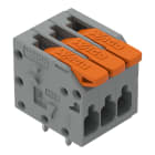 Wago Contact - Borne pour circuits imprimés Levier 1,5mm² pas3.5mm 3 pôles, gris