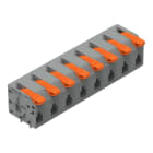 Wago Contact - Borne pour circuits imprimés Levier 1,5mm² pas7.5mm 8 pôles, gris